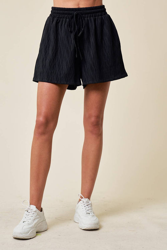 Good timing textured shorts