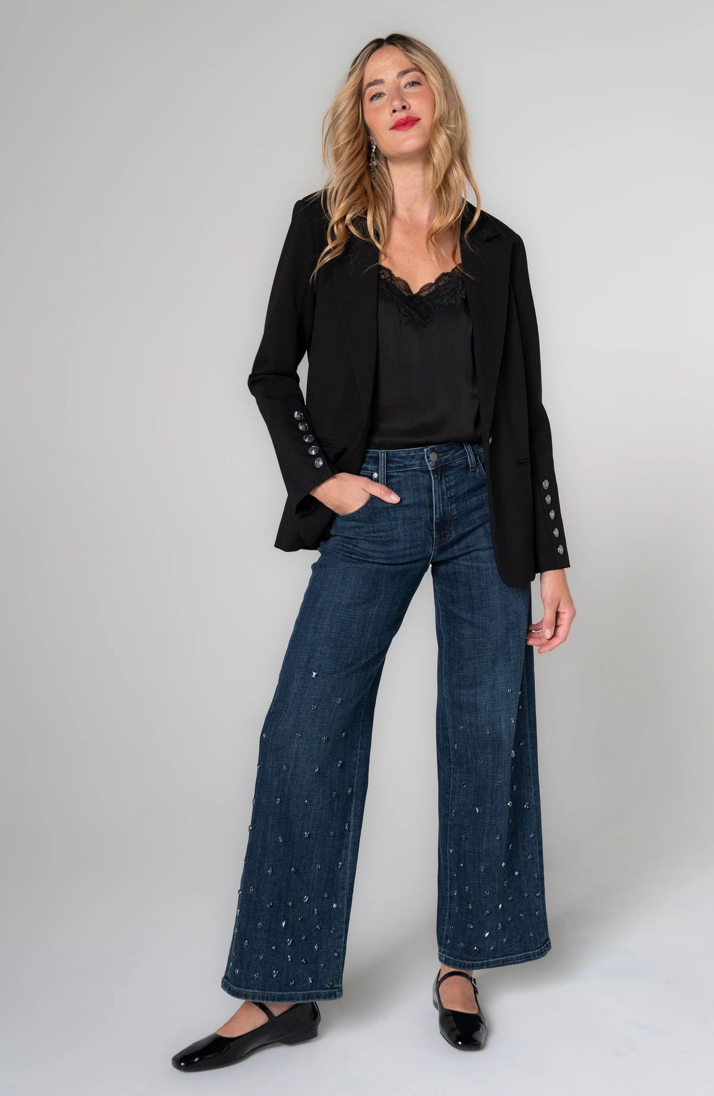 Liverpool Stride Wide Leg Luxe Collection (30" inseam) (Crystal City)