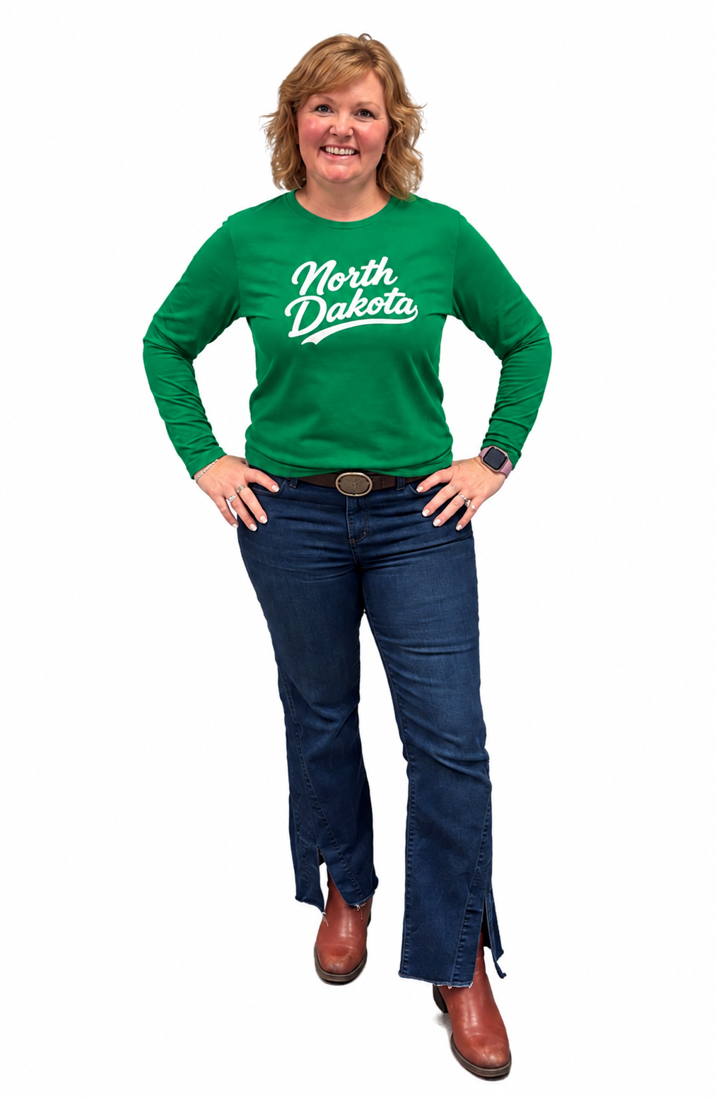 North Dakota Long Sleeve Puff T-Shirt
