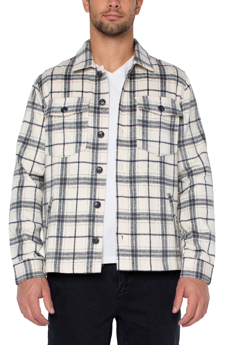 Liverpool Men's Plaid Shirt Jacket