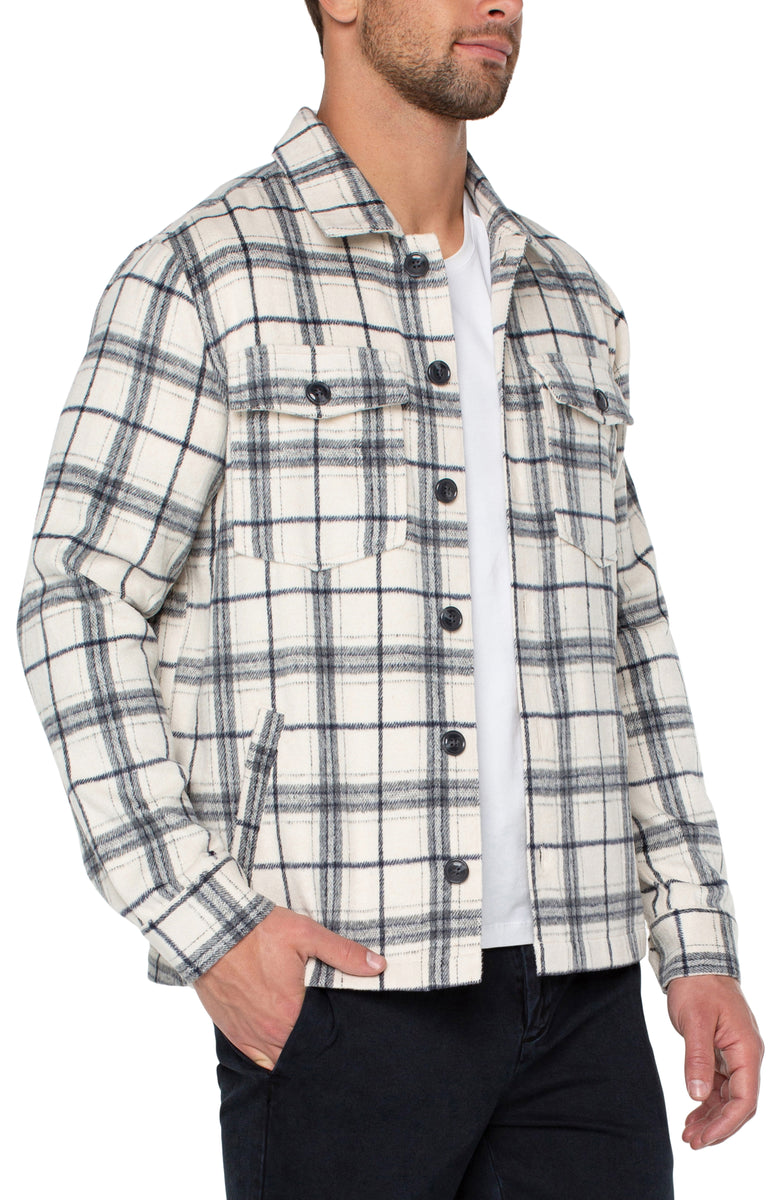 Liverpool Men's Plaid Shirt Jacket