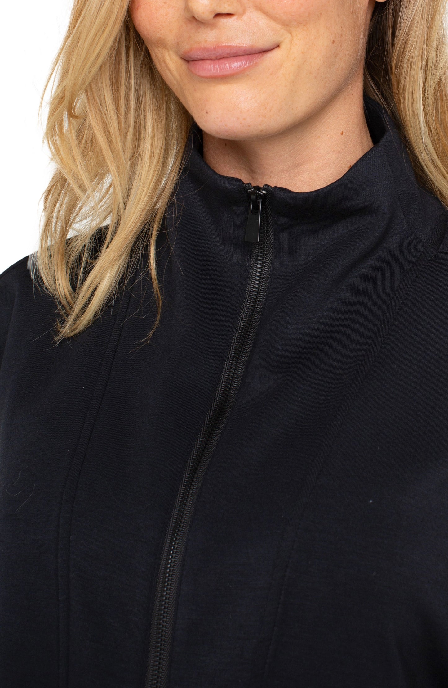 Liverpool Zip Up Funnel Neck Jacket (Black)