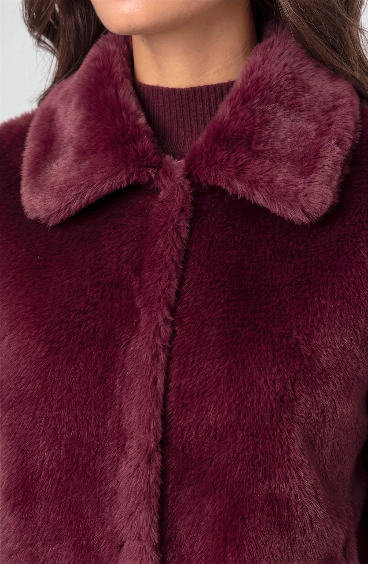Liverpool Collared Faux Fur Jacket