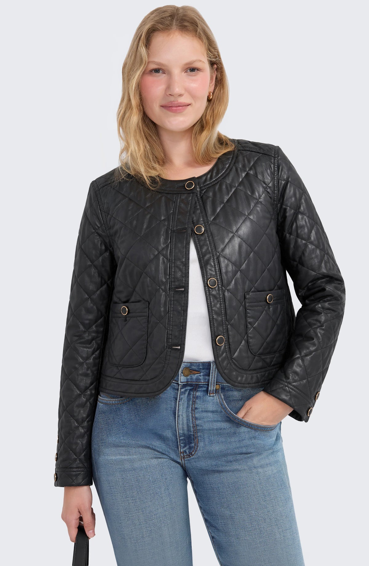 Liverpool Quilted Collarless Jacket