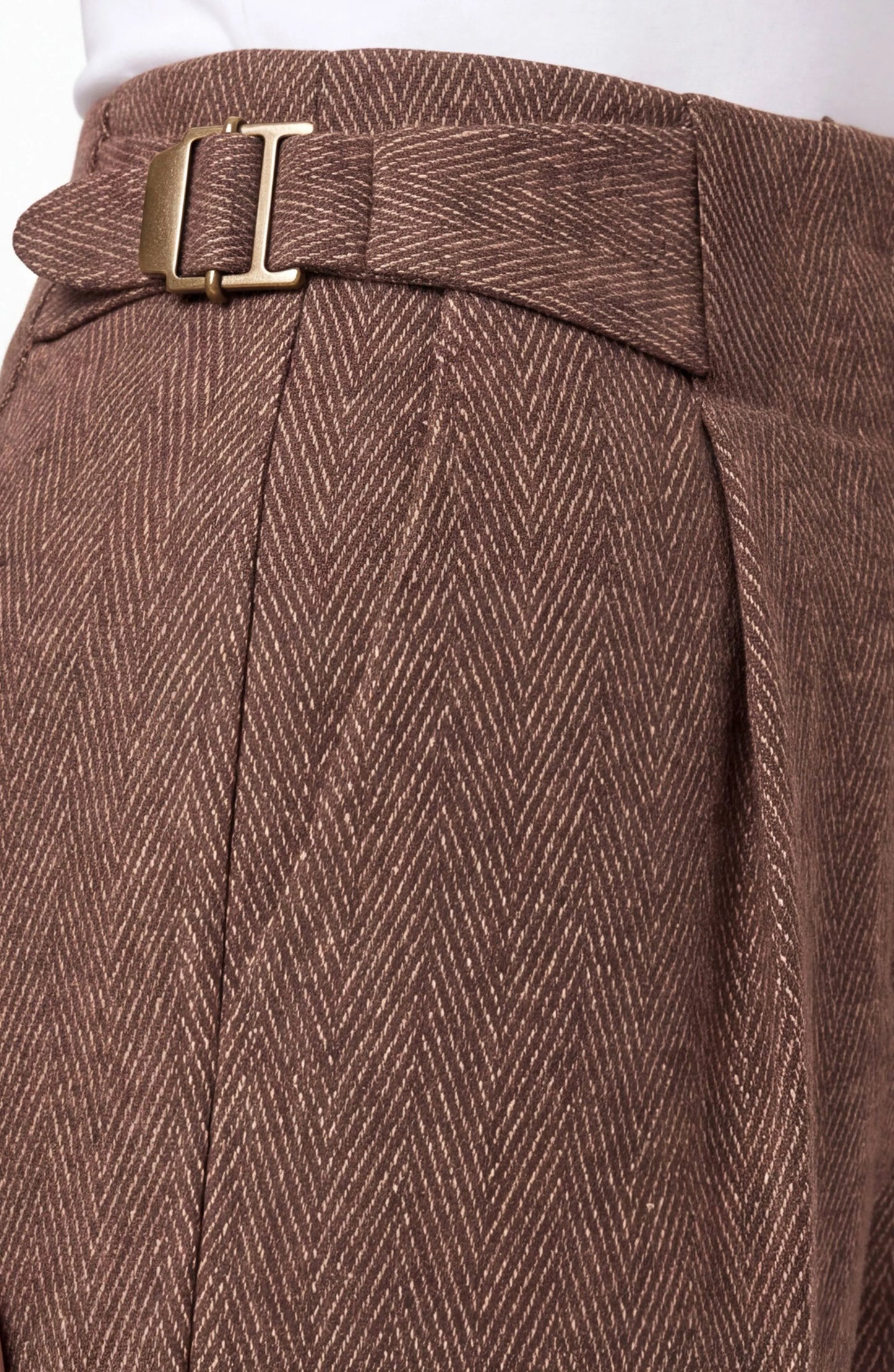 Liverpool High-rise Pleated Wide Leg Trouser W/ Side Tab