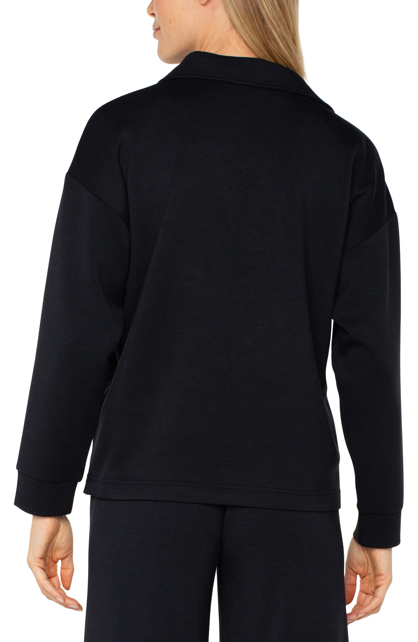 Liverpool V-neck Popover with Collar (Black)