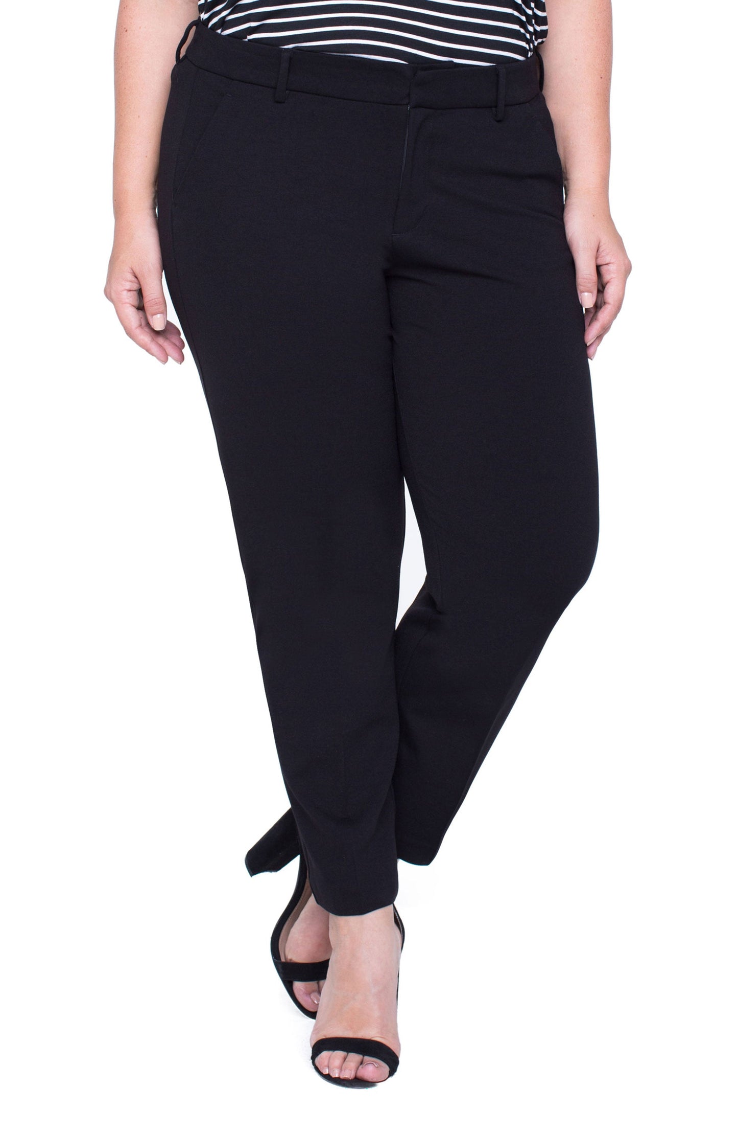 Liverpool Kelsey Trouser Plus Size (29" inseam) (Black)