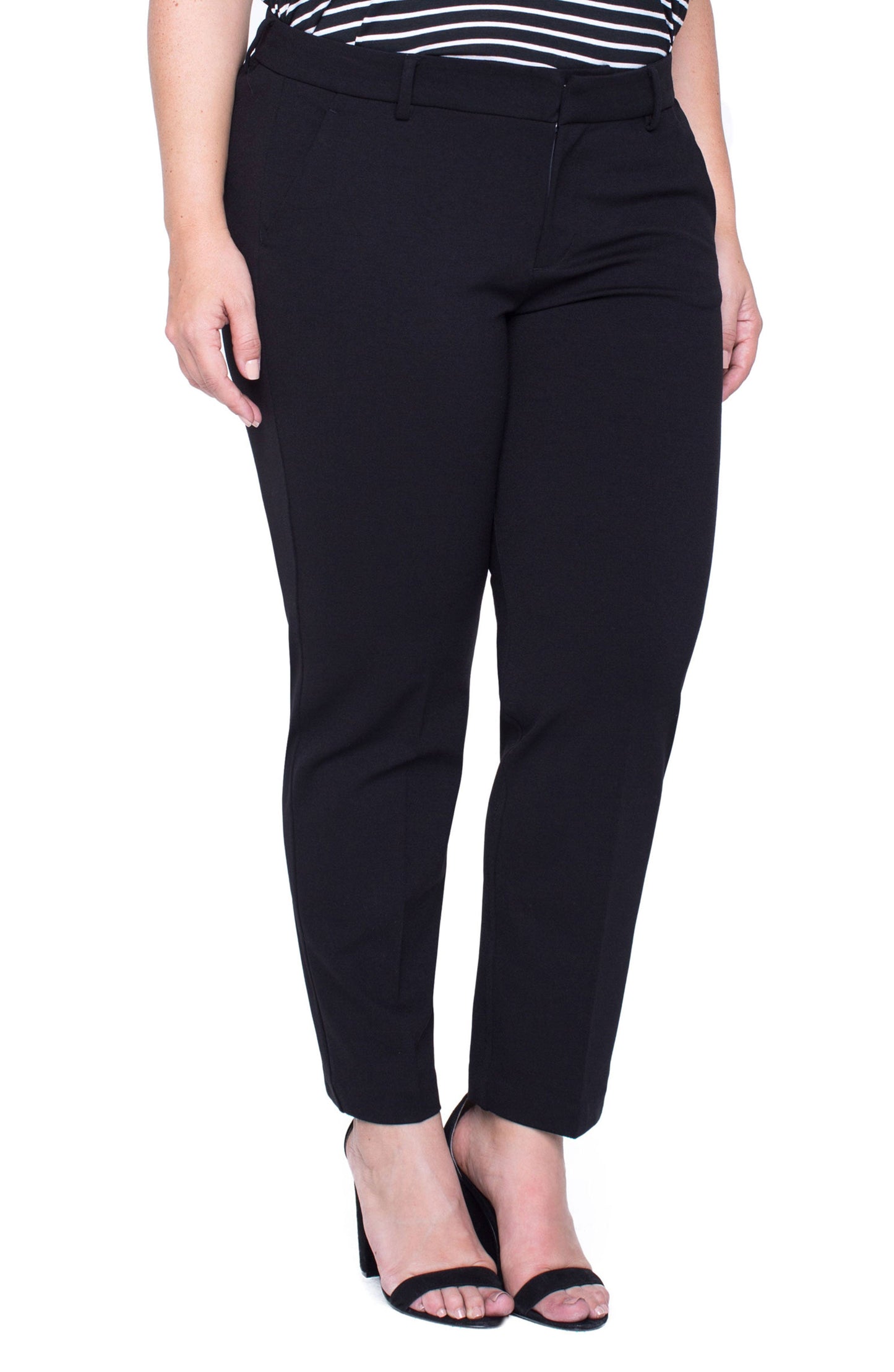 Liverpool Kelsey Trouser Plus Size (29" inseam) (Black)