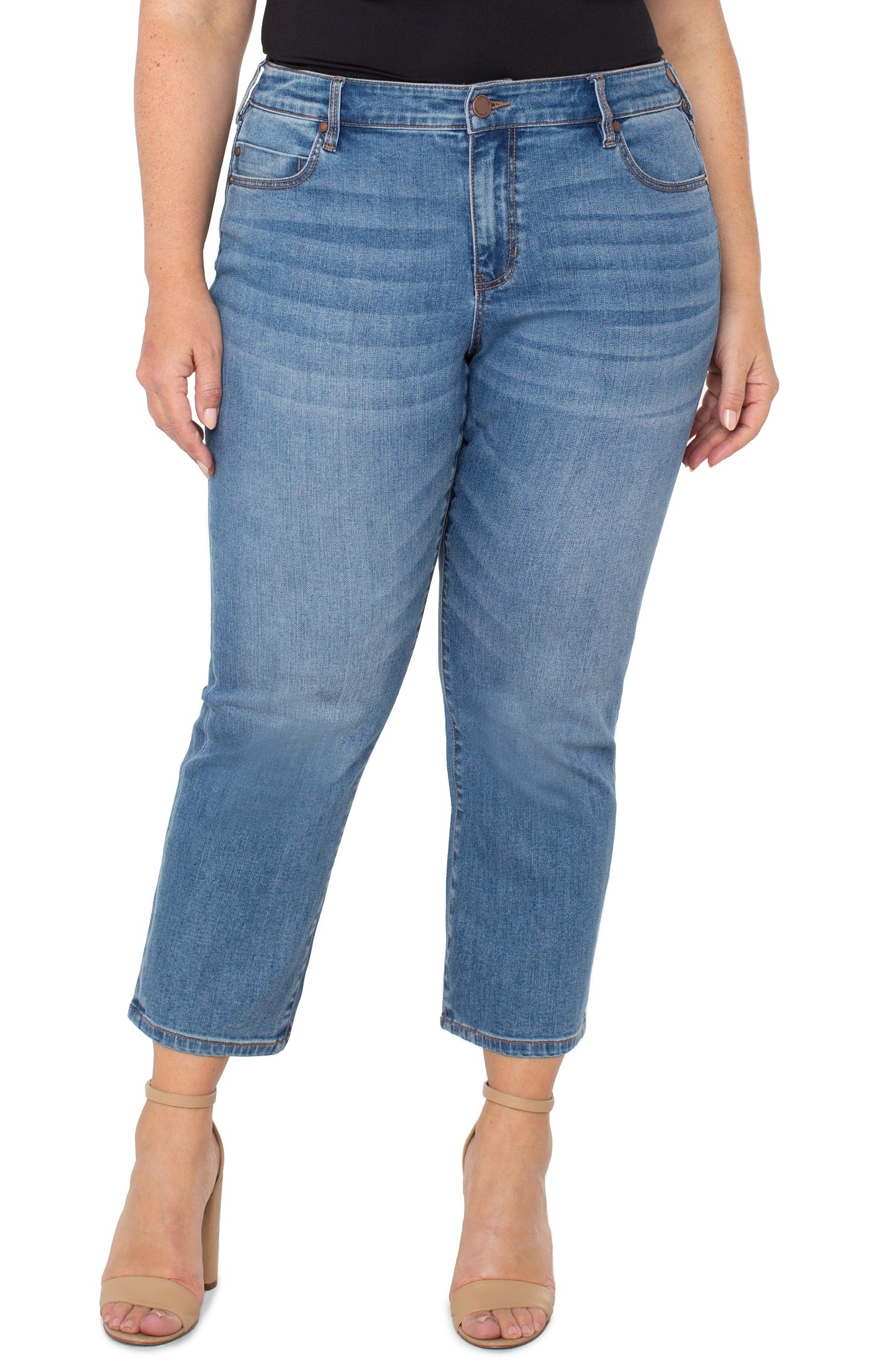 Liverpool Kennedy Crop Straight Plus Size (27" inseam) (Temecula)