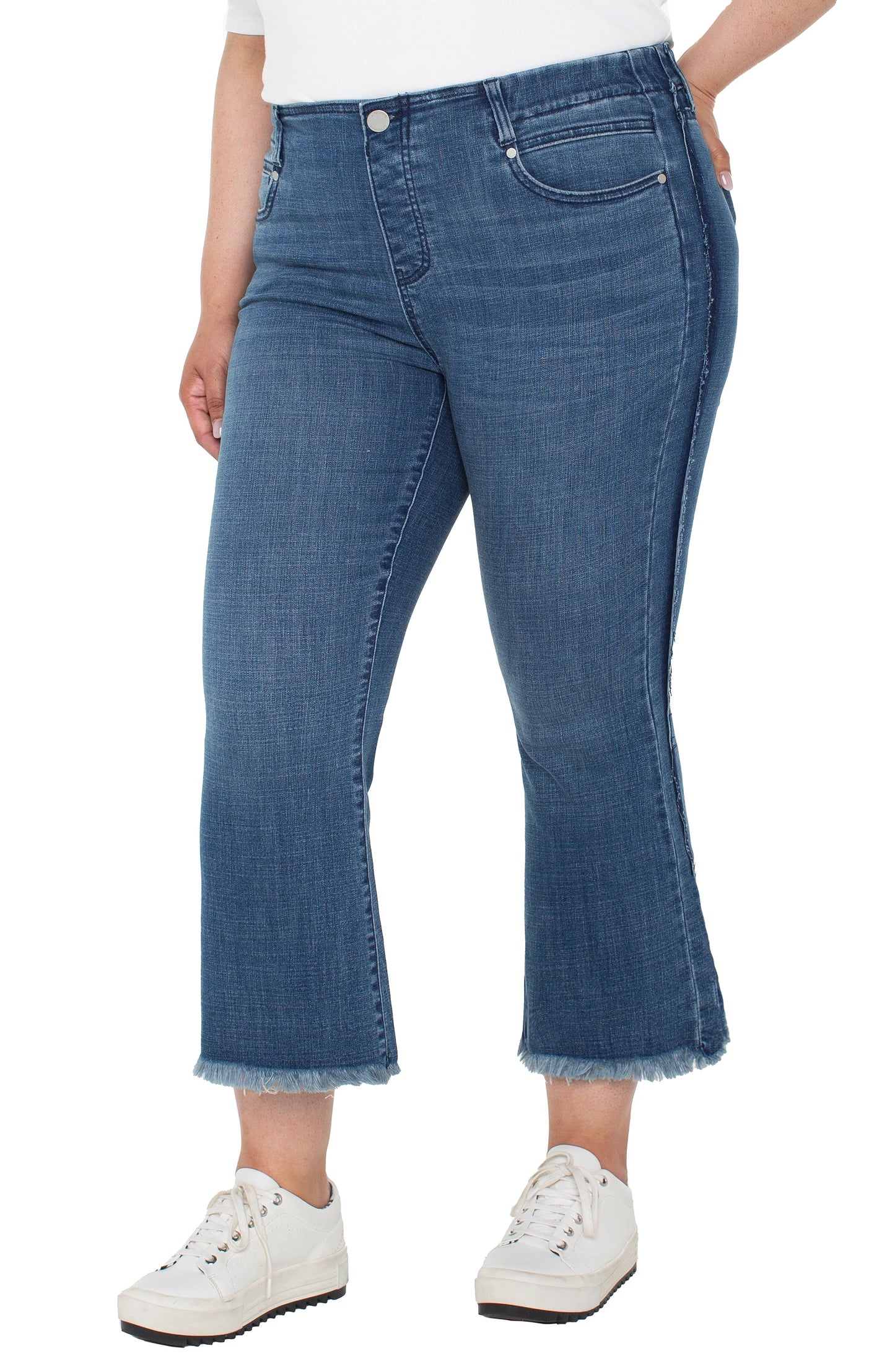 Liverpool The Gia Glider® Crop Flare Front