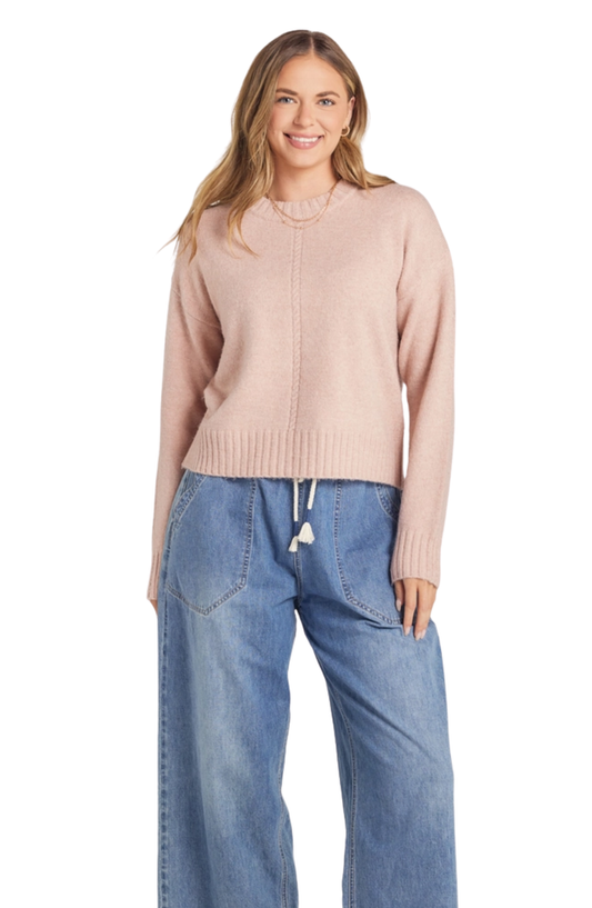 Crew Neck Cropped Sweater