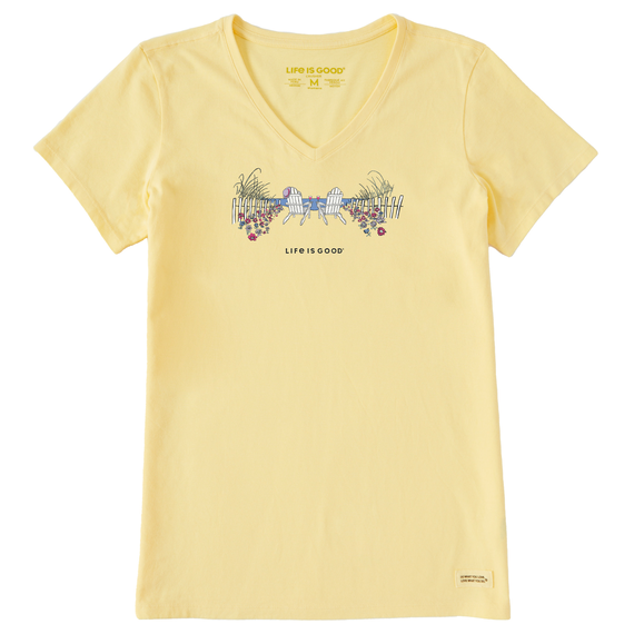 Life is Good Women's Beach Path Crusher Vee (Sandy Yellow)