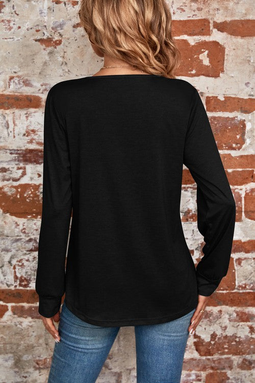 Pull Over Long Sleeve Top