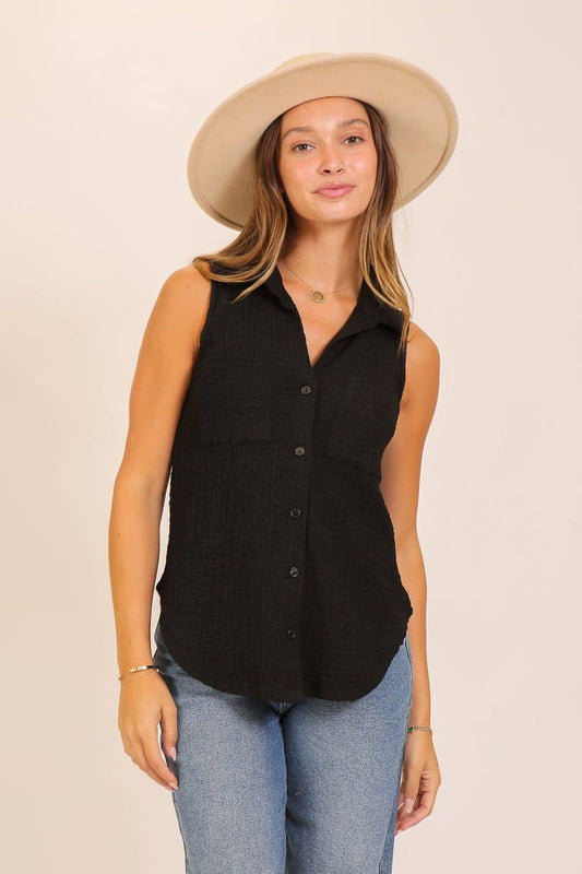 Vacation Collared Tunic Top