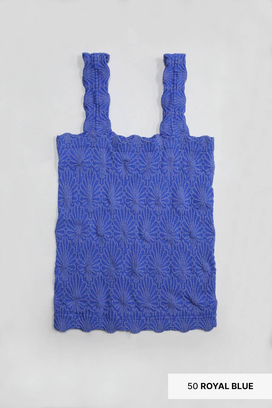 Lace Textured Square Top (Black & White)