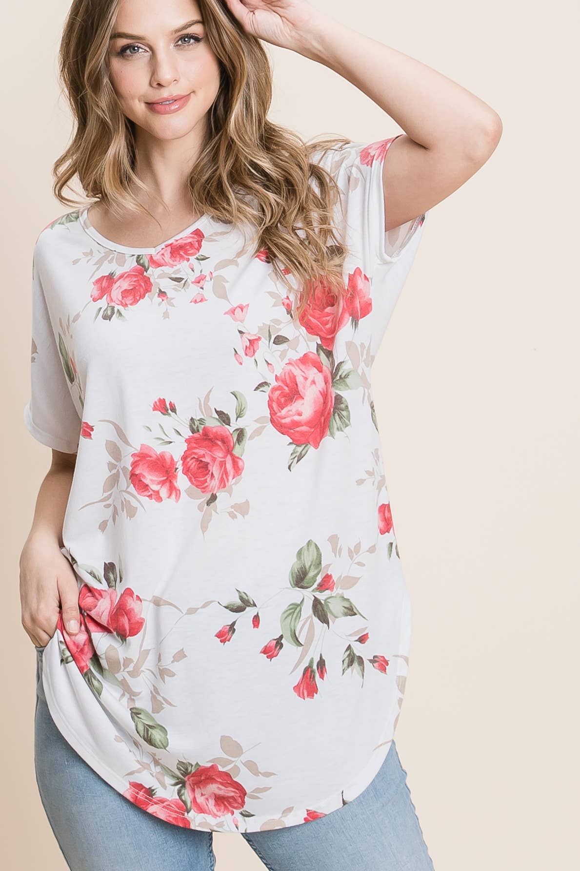 Loose Fit Floral Tunic