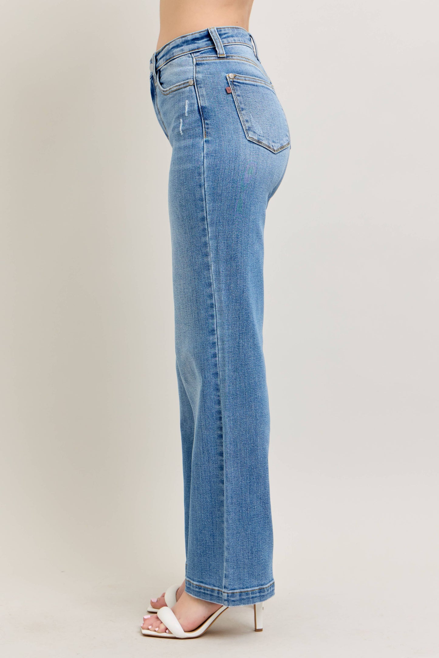 Judy Blue High Waisted Trouser Straight Fit (33" inseam)