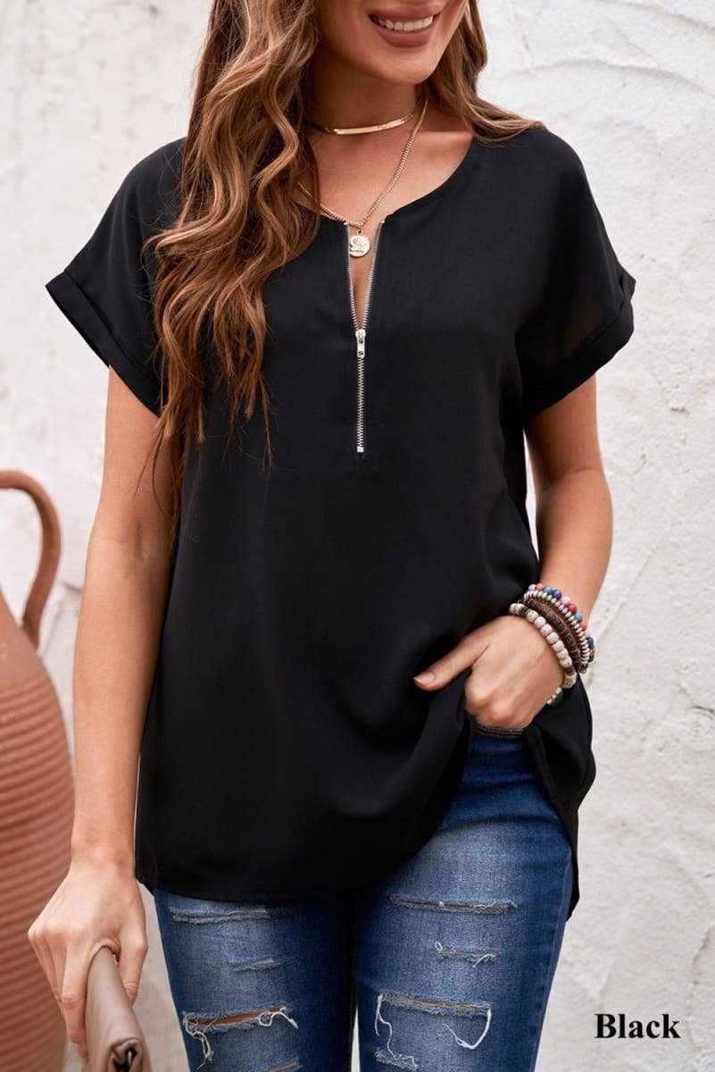 Everyday Zip Blouse