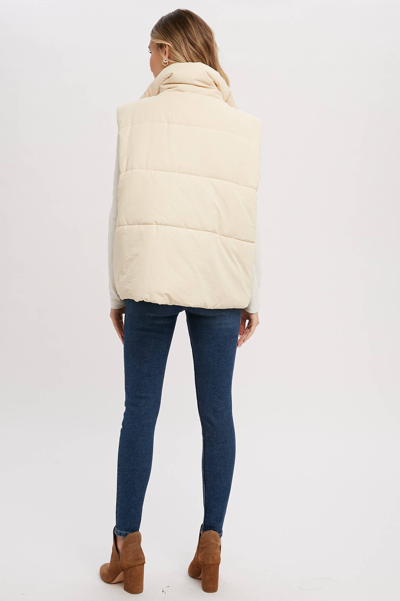 Oversized Puffer Vest (Mocha)