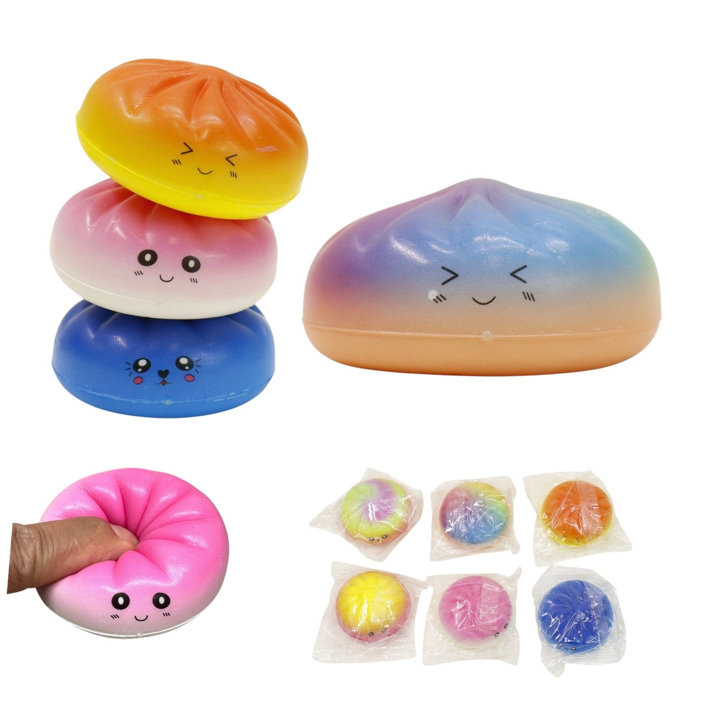 Mini Rainbow Foam Squishy Dumpling