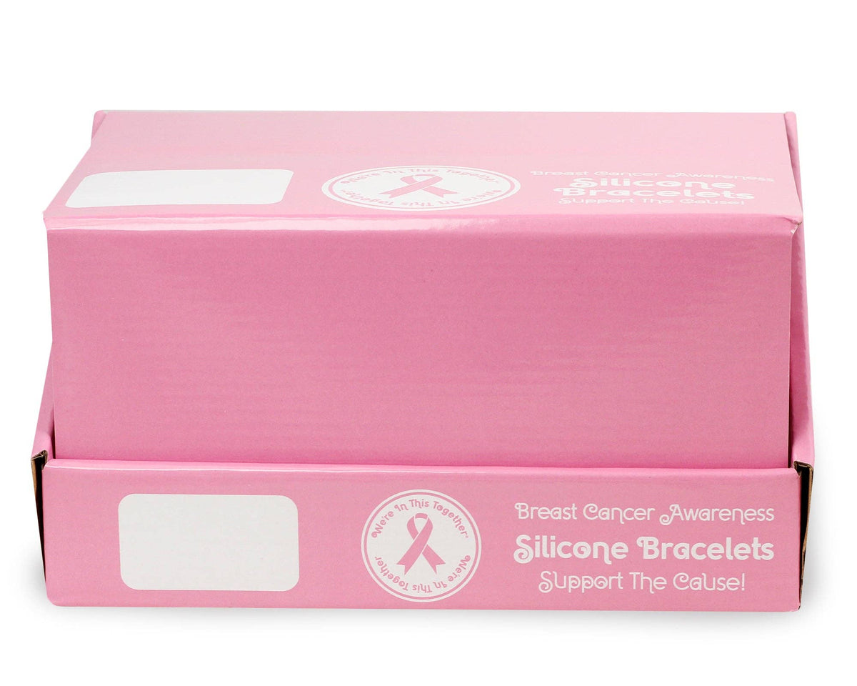 Pink Ribbon Silicone Bracelet