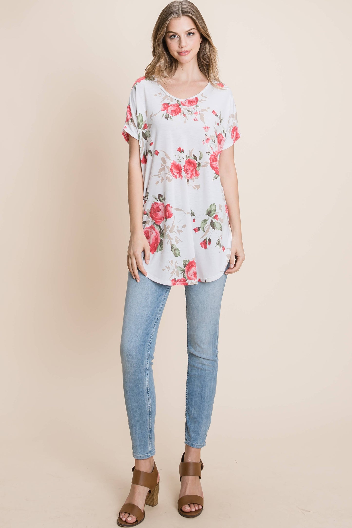 Loose Fit Floral Tunic