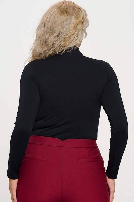 Bare Essential Seamless Mock Neck Long Sleeve Top