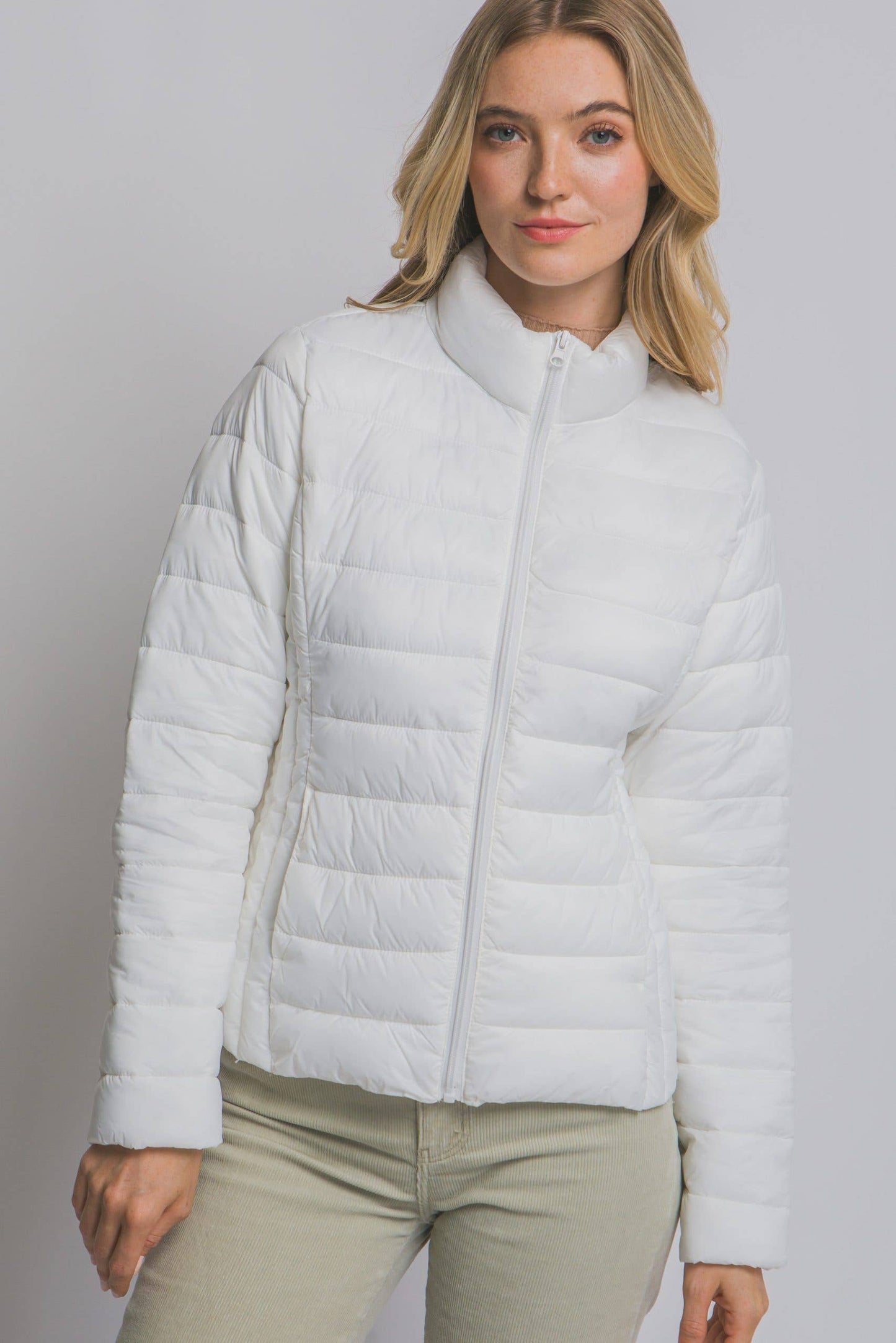 Ultra Lightweight Padded Thermal Zip Up Jacket