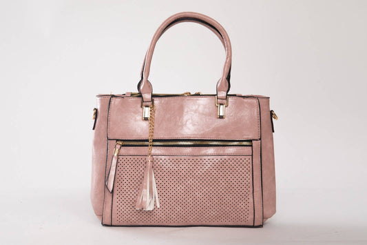 Faux Leather Satchel Bag