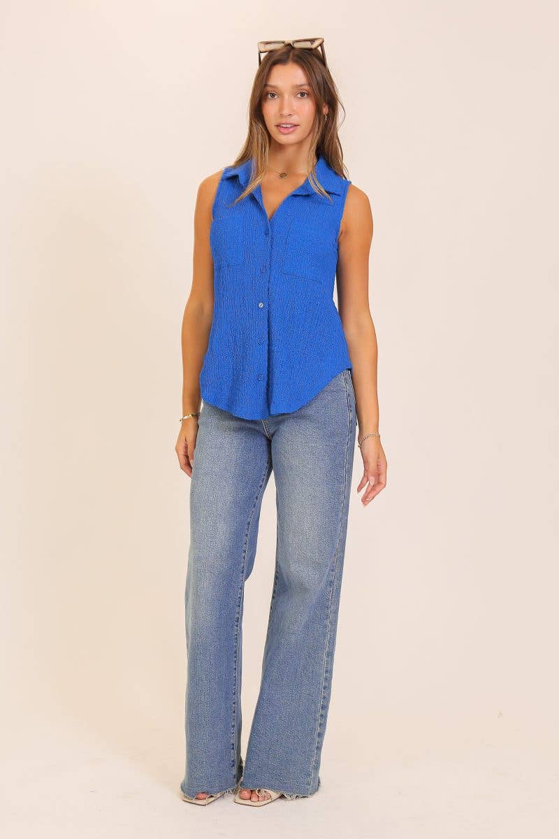 Vacation Collared Tunic Top