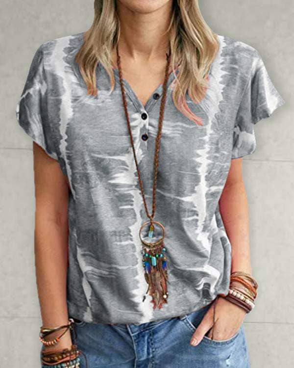 Tie dye short sleeve loose tshirts