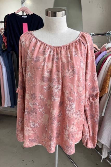 Long Sleeve Floral Blouse