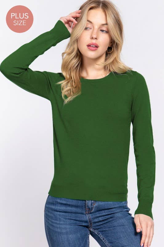 Long Sleeve Crew Neck Basic Sweater