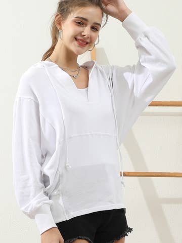 Basic Lightweight Pullover Hoodie Sweatshirt (Regular & Plus Size)