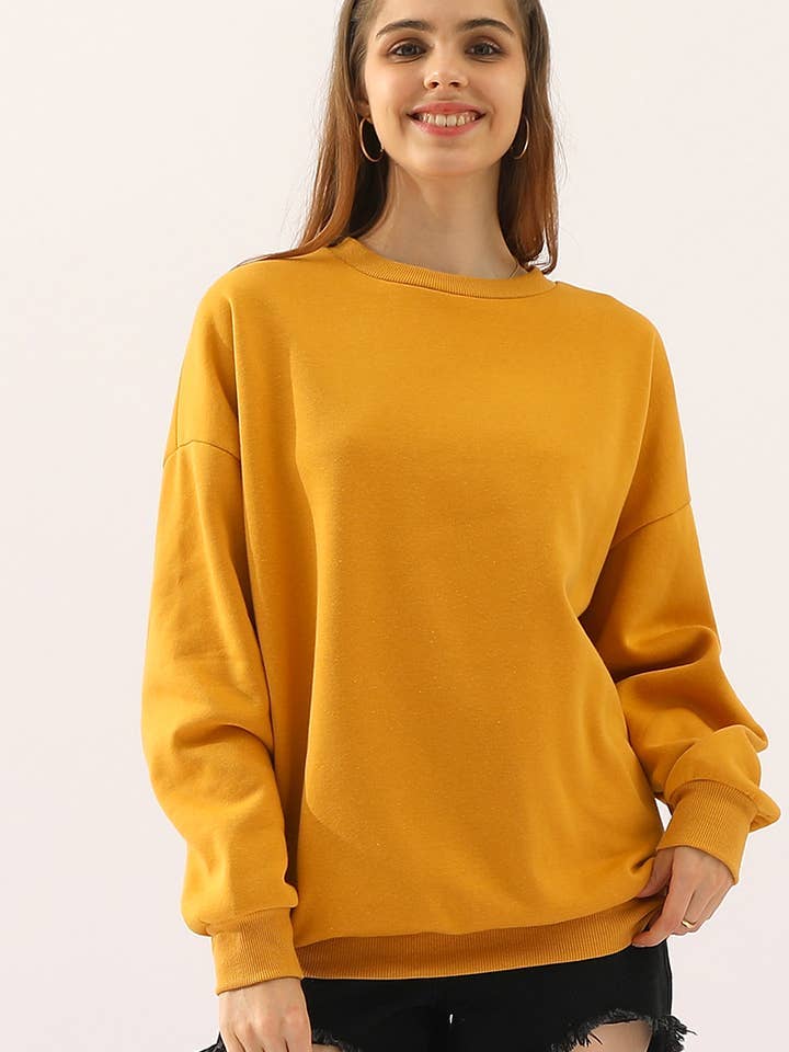 Round Neck Long Sleeve Sweatshirt