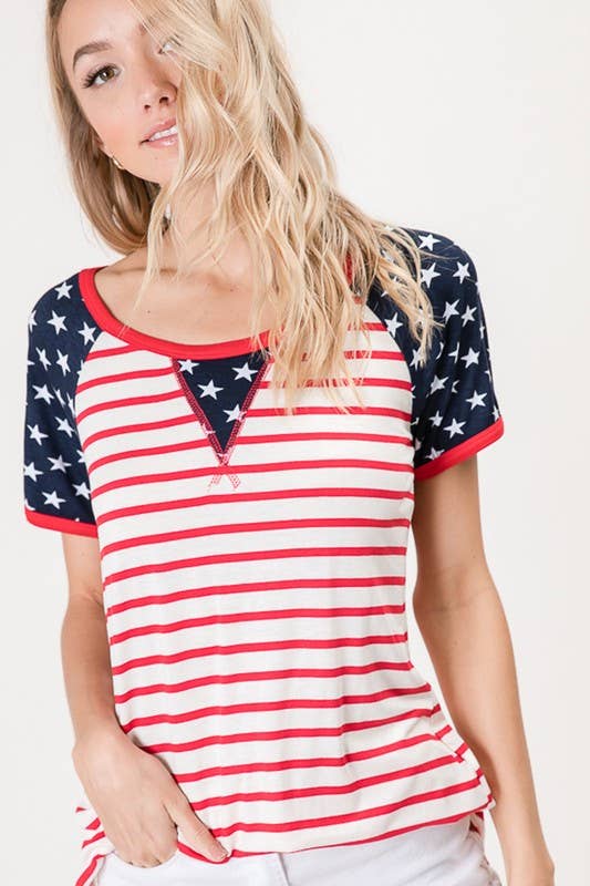 Stripe and Star Top