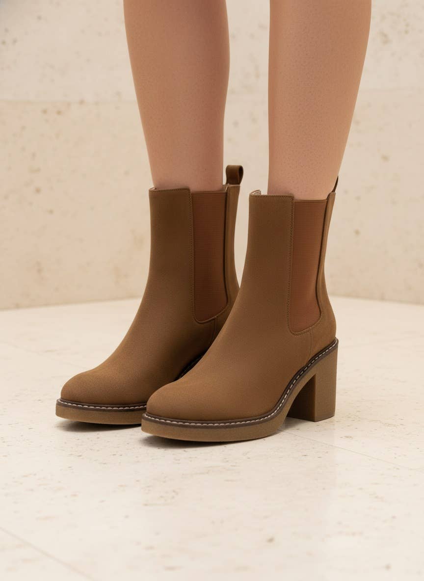 Colt Mid Shaft Chelsea Boots with Block Heel
