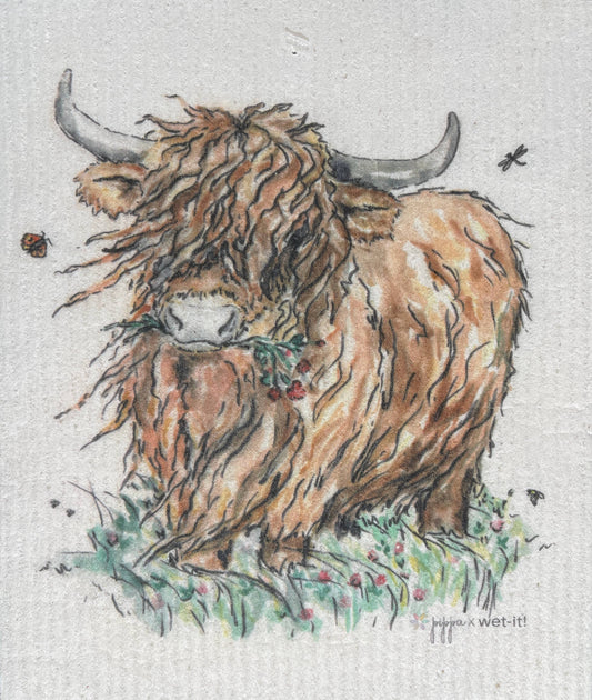 Country Cow Swedish Cloth