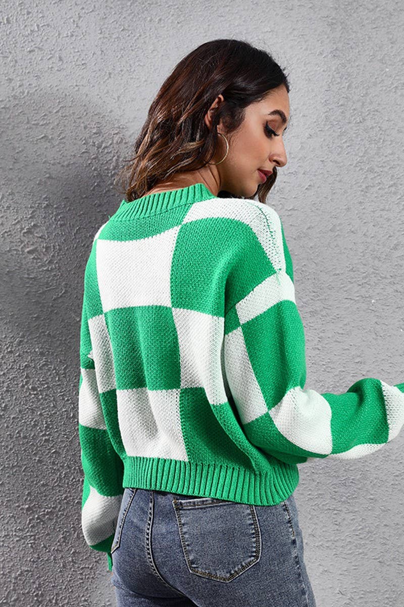 Crew Neck Long Sleeve Pullover Sweater