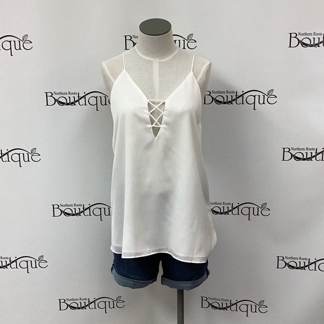 White Cutout Tank