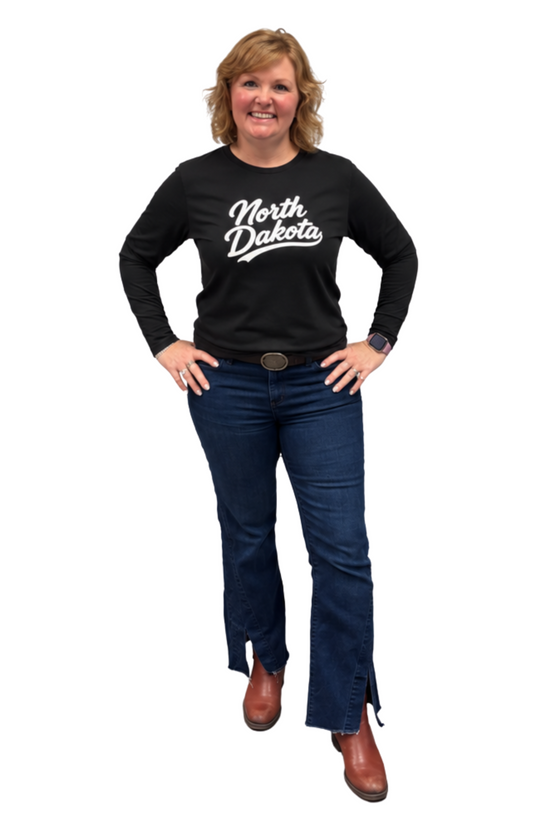 North Dakota Long Sleeve Puff T-Shirt