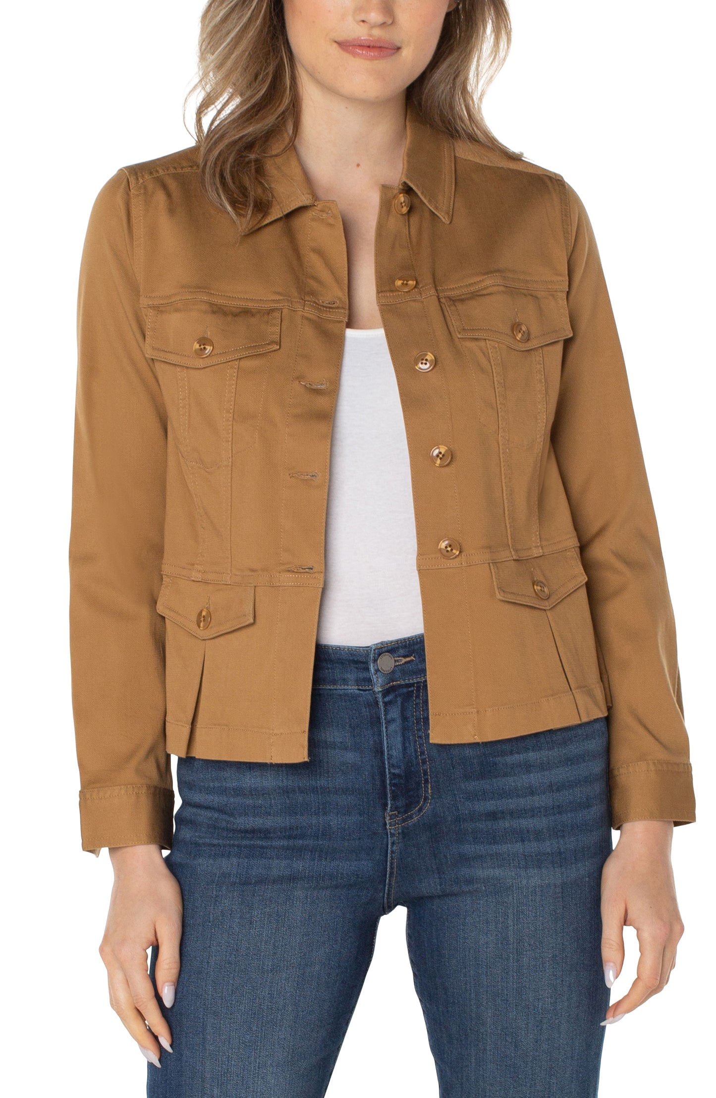 Liverpool Peplum Jacket (Granola)