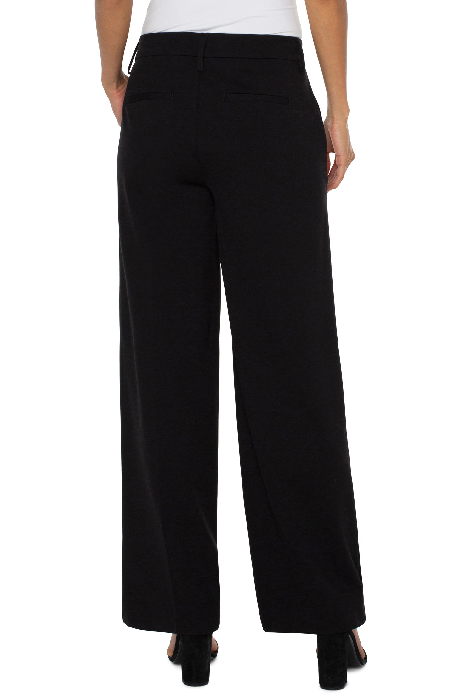 Liverpool Kelsey Wide Leg Trouser (31" inseam) (Black)