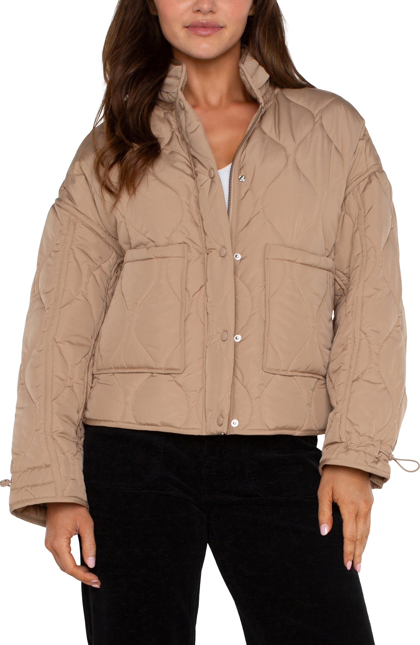 Liverpool Quilted Jacket w/ Zip Out Hood (Camel)