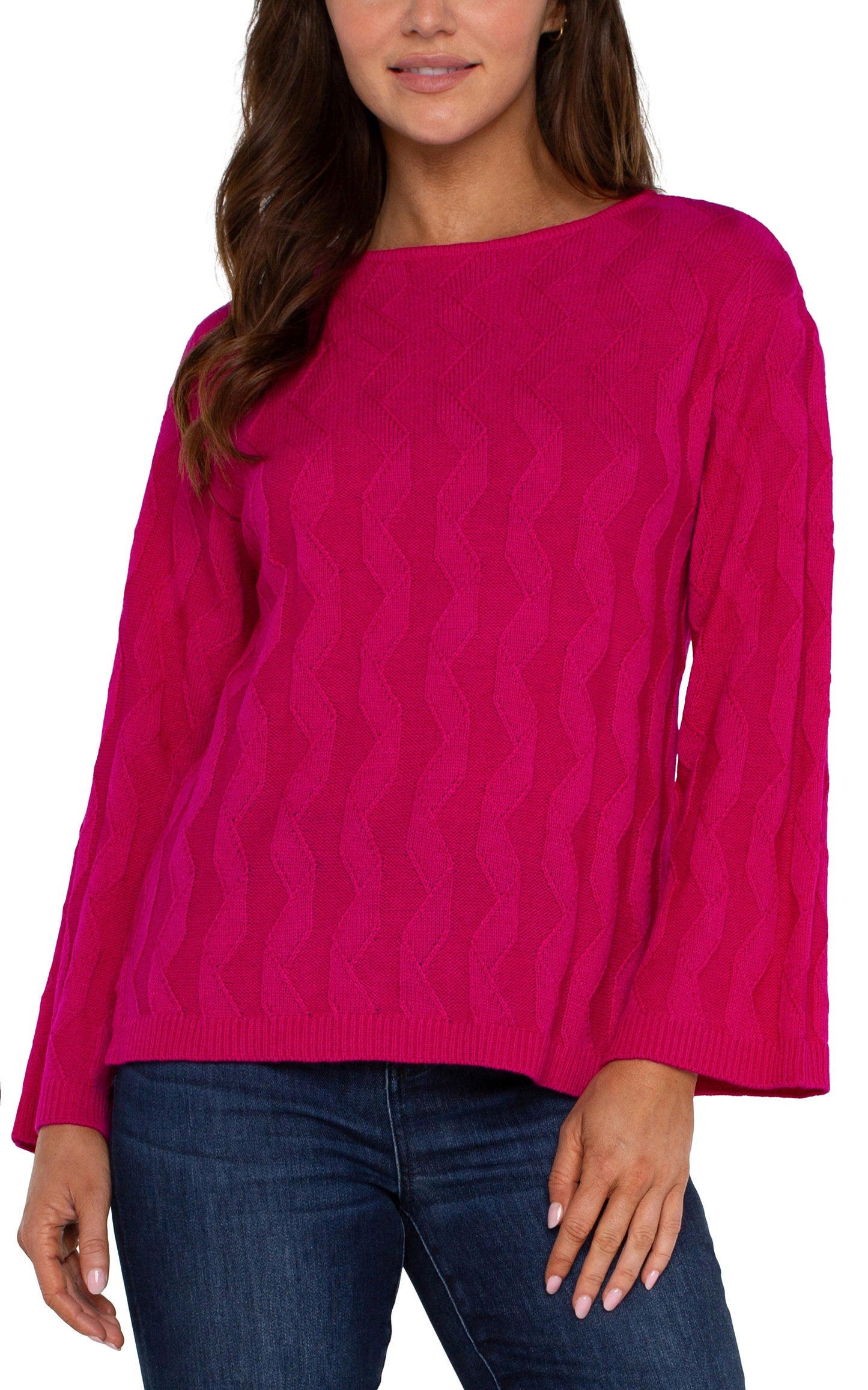 Liverpool Long Sleeve Boat Neck Sweater (Bright Star Ruby)