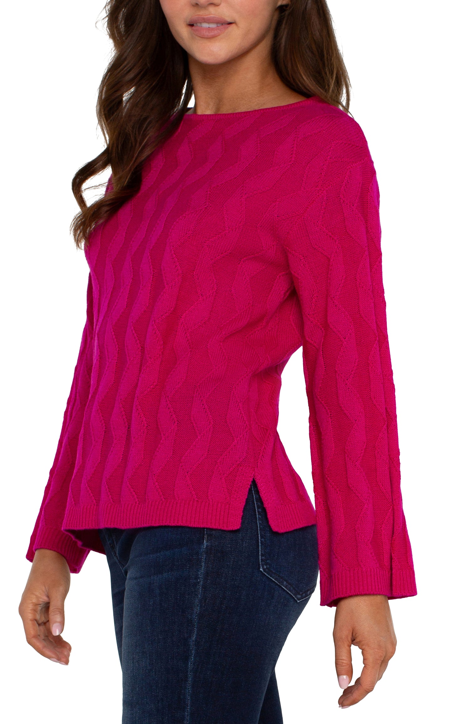 Liverpool Long Sleeve Boat Neck Sweater (Bright Star Ruby)