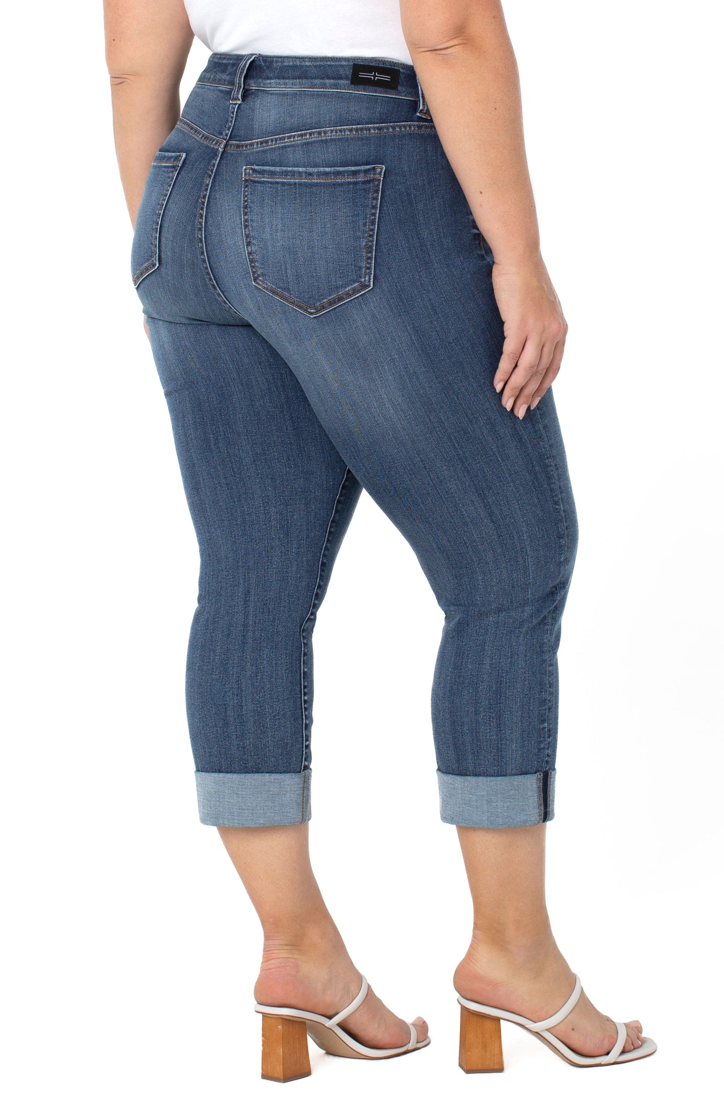 Liverpool Charlie Crop Wide Rolled Denim (Victory)