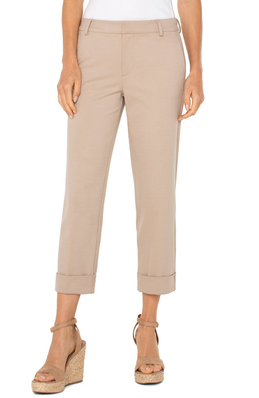 Liverpool Kelsey Crop Trouser 25" Inseam (Biscuit Tan)