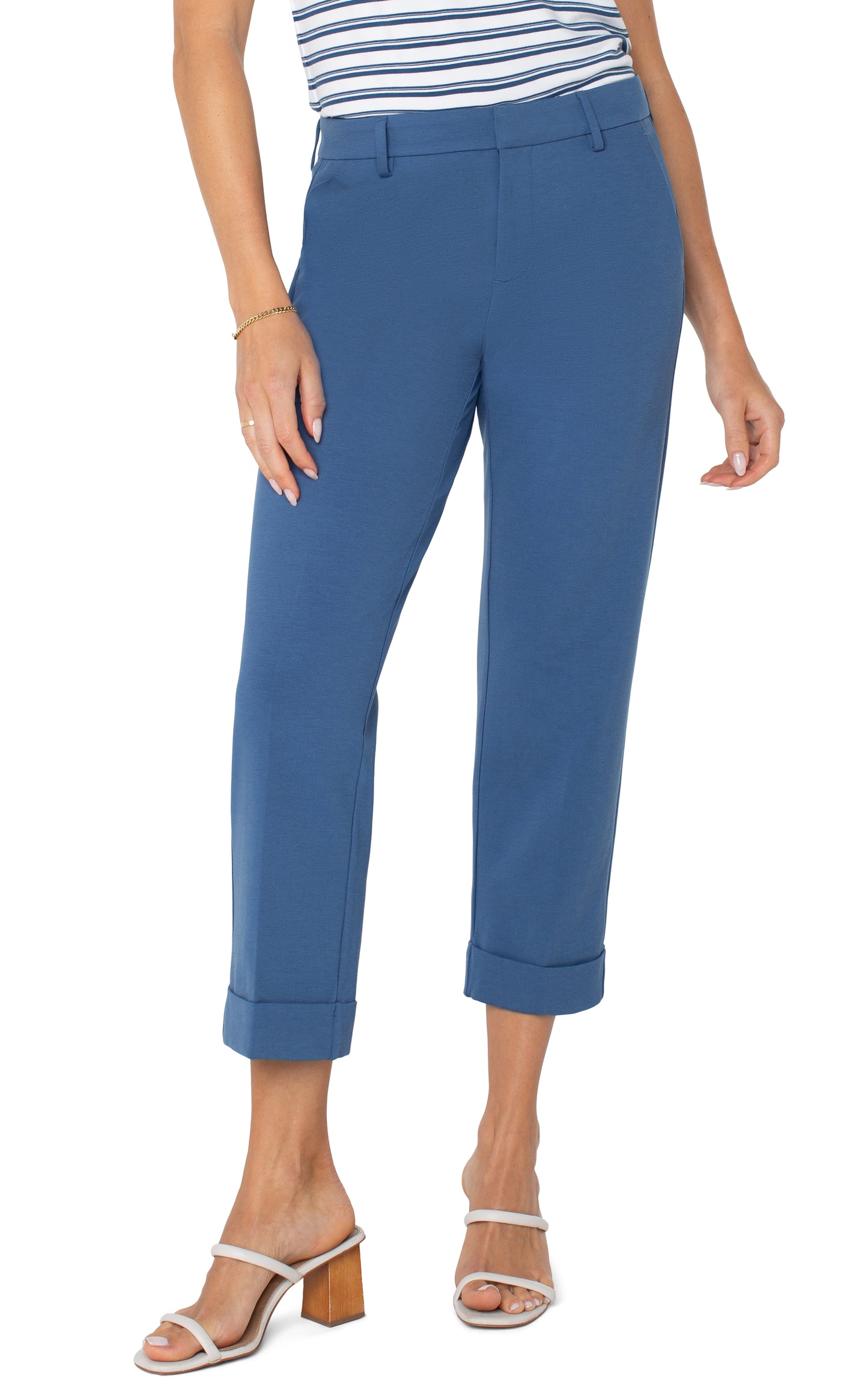 Liverpool Kelsey Crop Trouser 25" Inseam (French Blue)