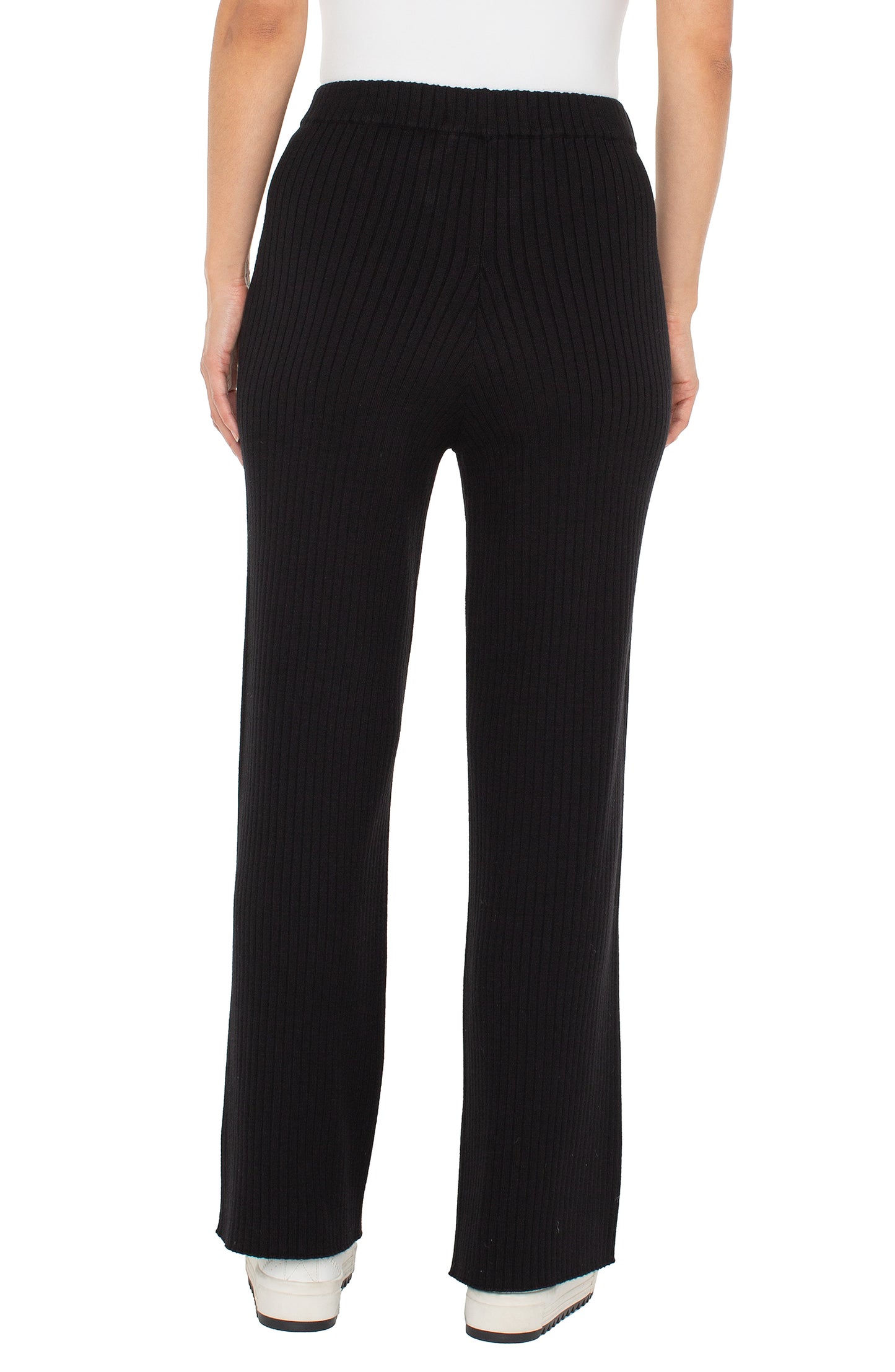 Liverpool Pull-on Wide Leg Sweater Pant (Black)